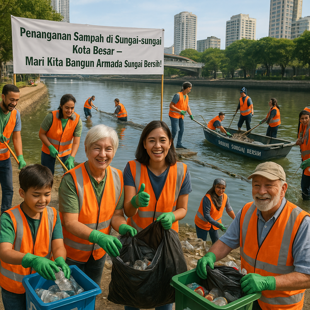 Penanganan Sampah di Sungai-sungai Kota Besar, Mari Kita Bangun Armada Sungai Bersih!