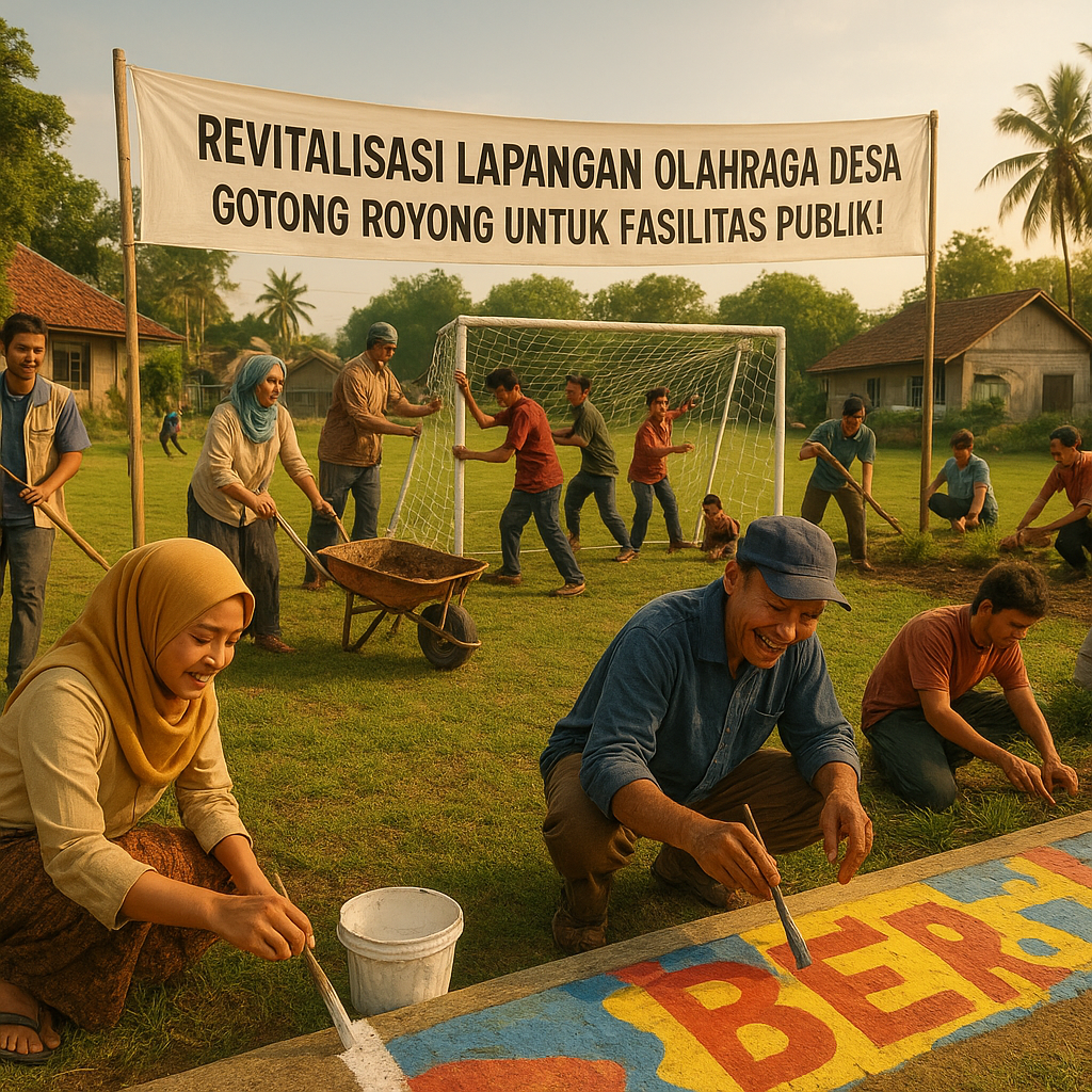 Revitalisasi Lapangan Olahraga Desa, Gotong Royong untuk Fasilitas Publik!